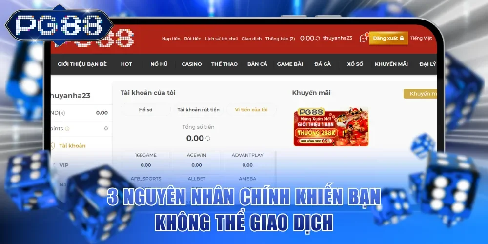 3 nguyên nhân chính khiến bạn không thể giao dịch